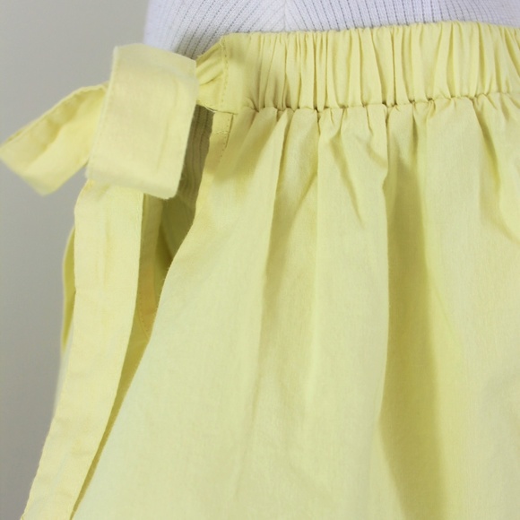 New Lucky Brand Off Shoulder Tie Cotton Top Yellow - Picture 5 of 7